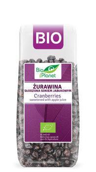 ŻURAWINA SŁODZONA SOKIEM JABŁKOWYM BIO 100 g - BIO PLANET