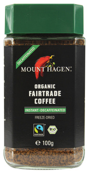 KAWA ROZPUSZCZALNA BEZKOFEINOWA ARABICA/ROBUSTA FAIR TRADE BIO 100 g - MOUNT HAGEN