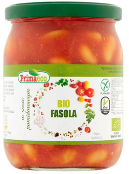 FASOLA W SOSIE POMIDOROWYM BEZGLUTENOWA BIO 440 g - PRIMAVIKA (PRIMAECO)