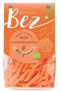 MAKARON PROTEINOWY (Z SOCZEWICY CZERWONEJ) PENNE BEZGLUTENOWY BIO 250 g - BARTOLINI