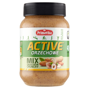 KREM ORZECHOWY CRUNCHY ACTIVE BEZGLUTENOWY 470 g - PRIMAVIKA