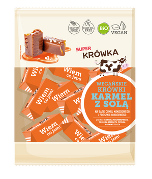 KRÓWKI SŁONY KARMEL BEZMLECZNE BEZGLUTENOWE BIO 150 g - ME GUSTO (SUPER KRÓWKA)