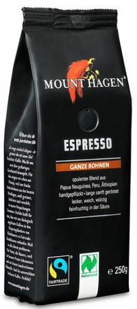 KAWA ZIARNISTA ARABICA 100 % ESPRESSO FAIR TRADE BIO 250 g - MOUNT HAGEN