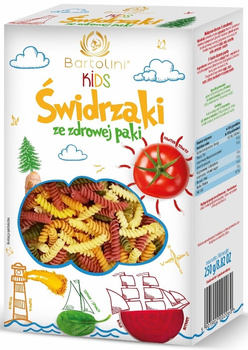 MAKARON (SEMOLINOWY Z SUSZONYMI WARZYWAMI) DLA DZIECI ŚWIDRZAKI 250 g - BARTOLINI