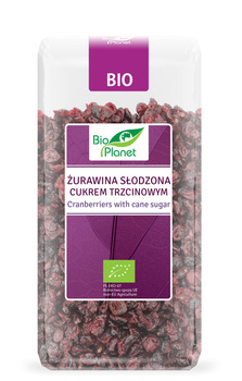 ŻURAWINA SŁODZONA CUKREM TRZCINOWYM BIO 400 g - BIO PLANET